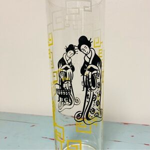 Vintage Mid Century Geisha Tom Collins Glass